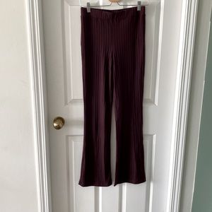 Nordstrom/ BP maroon, ribbed, flared elastic pants. Worn 1-2 times. Size small.